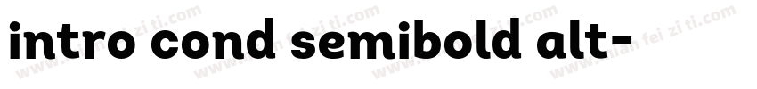 intro cond semibold alt字体转换
